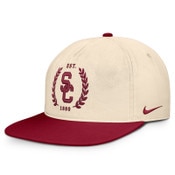 USC Trojans Nike Cream SC Interlock Laurel Wreath Pro Flatbill Snapback Hat